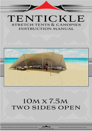 10M x 7.5M Tent Two Sides Open