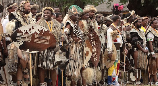 Zulu Men Waiting To Dance